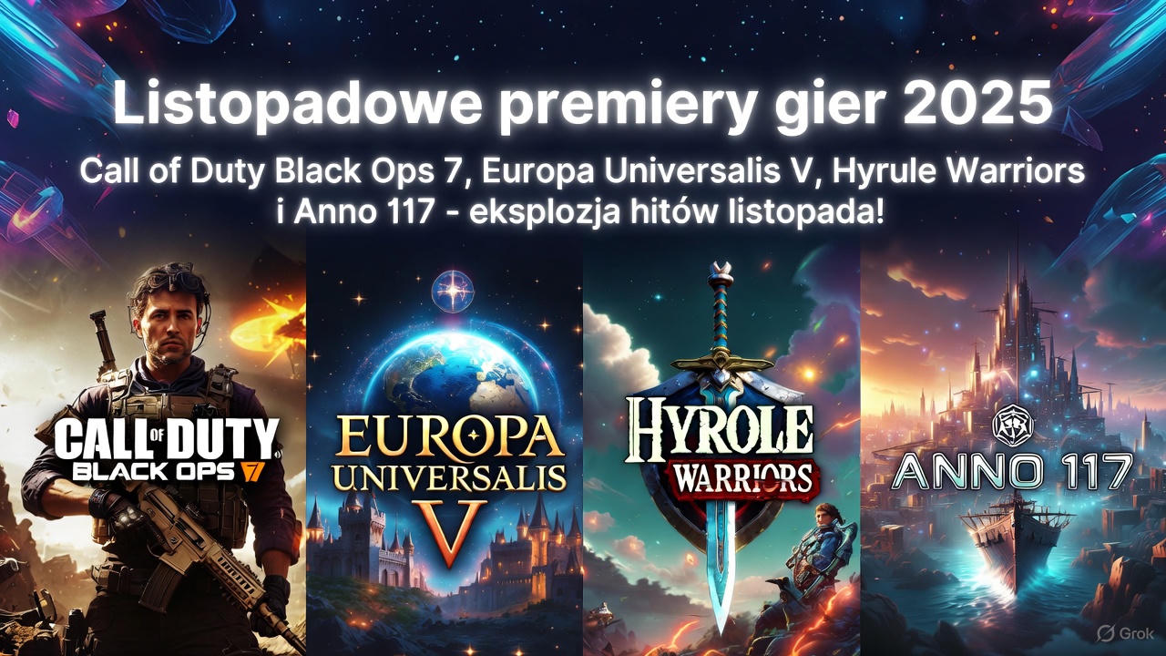 Listopadowe premiery gier 2025: Call of Duty Black Ops 7, Europa Universalis V, Hyrule Warriors i Anno 117
